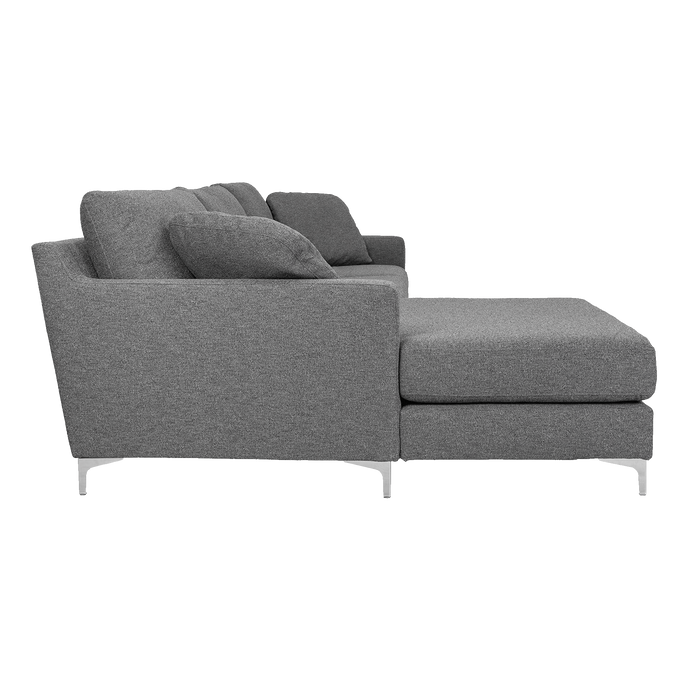 Delta Sofa with Chaise Left | Grey