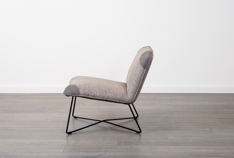 Danny Chair | Leather, Fabric Grey