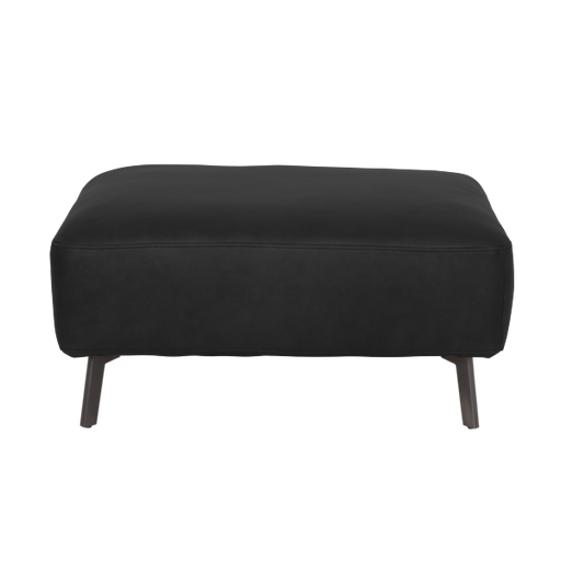Taxton Sofa Footstool | Black, Leather