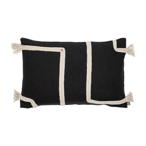 Viale Cushion Cover | Black/Beige
