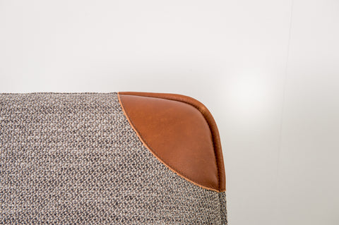 Danny Chair | Leather, Fabric Grey and cognac