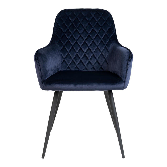 Harbo dining chair | Blue velvet