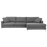 Delta Sofa with Chaise Right | Grey