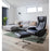 Riga lounge chair + footstool | Black leather