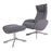 Riga lounge chair and foostool | Grey fabric