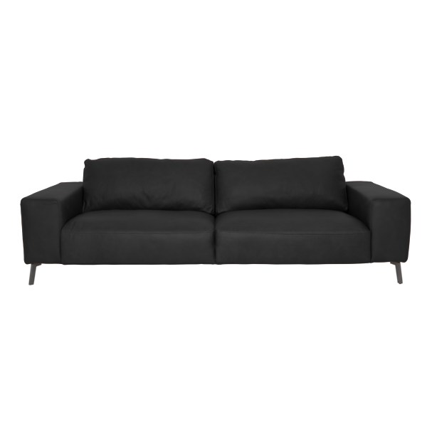 Taxton Sofa 3 Seater | Black, Leather