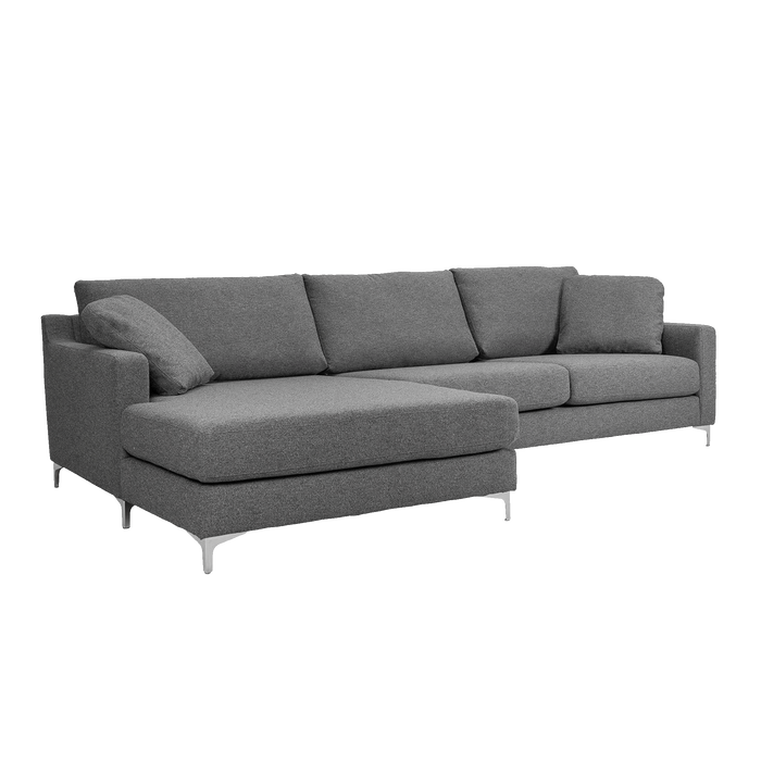 Delta Sofa with Chaise Left | Grey