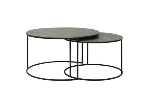 Rengo coffee table | antic textured bronze