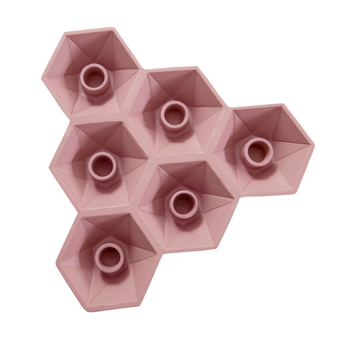Hexagon Candle Holder |  Pink