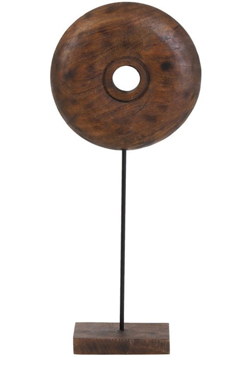 Olumi standing ornament | brown wood