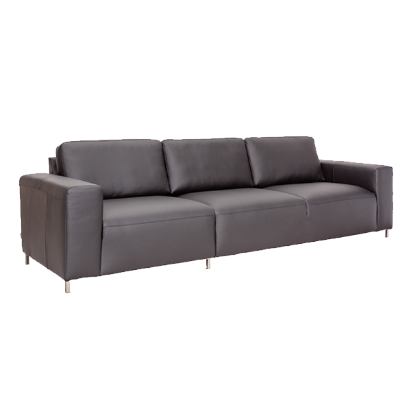 Imagination Leather 3 Seater Sofa | Black