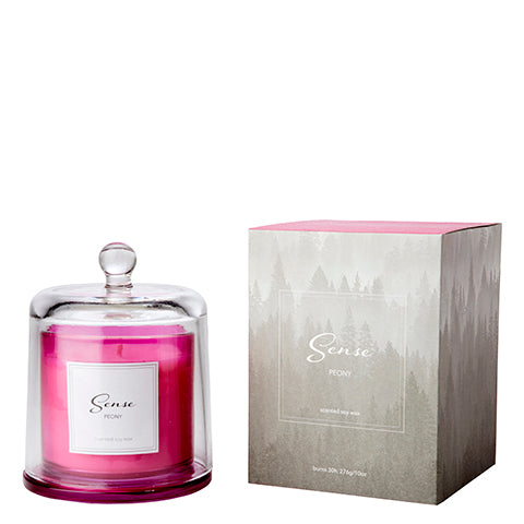 Wild scented candle with bell jar | Peony