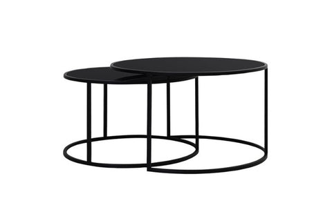 Duarte coffee table | Black, glass
