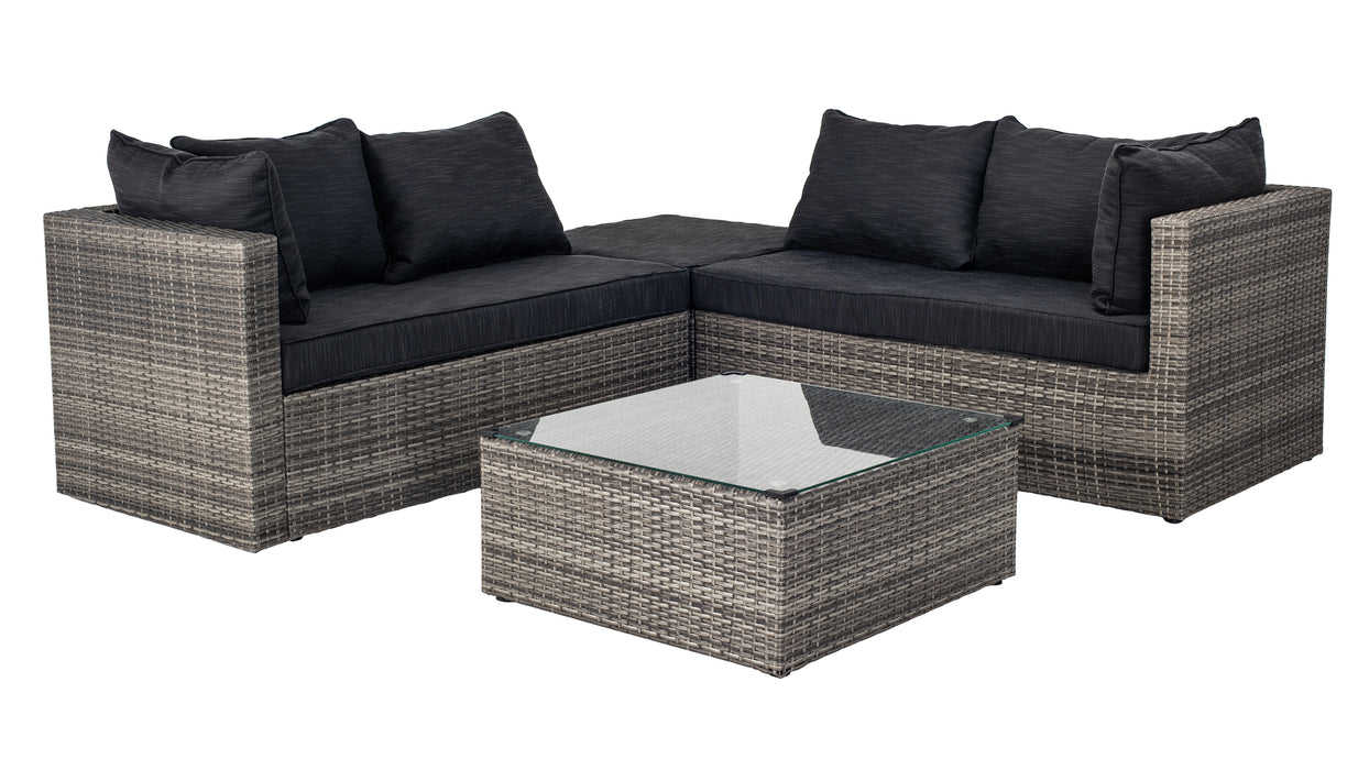 Bermuda set sofa and table | Grey & Black