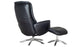 KOLDING armchair leather | black, grey, red PVC