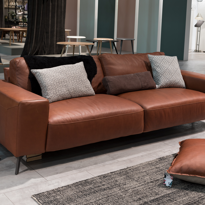 Taxton Sofa 3 Seater | Cognac, Leather