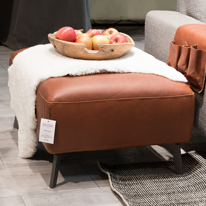 Taxton Sofa Footstool | Cognac, Leather