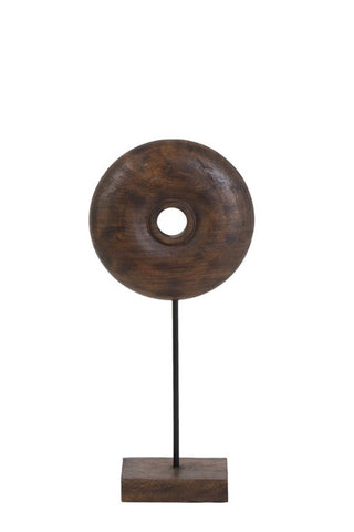 Olumi standing ornament | brown wood