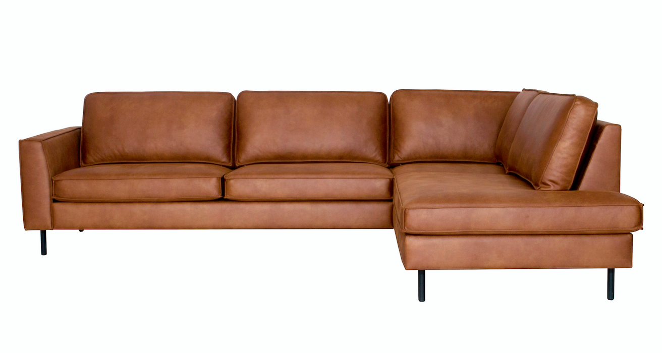Right corner sofa cognac leather