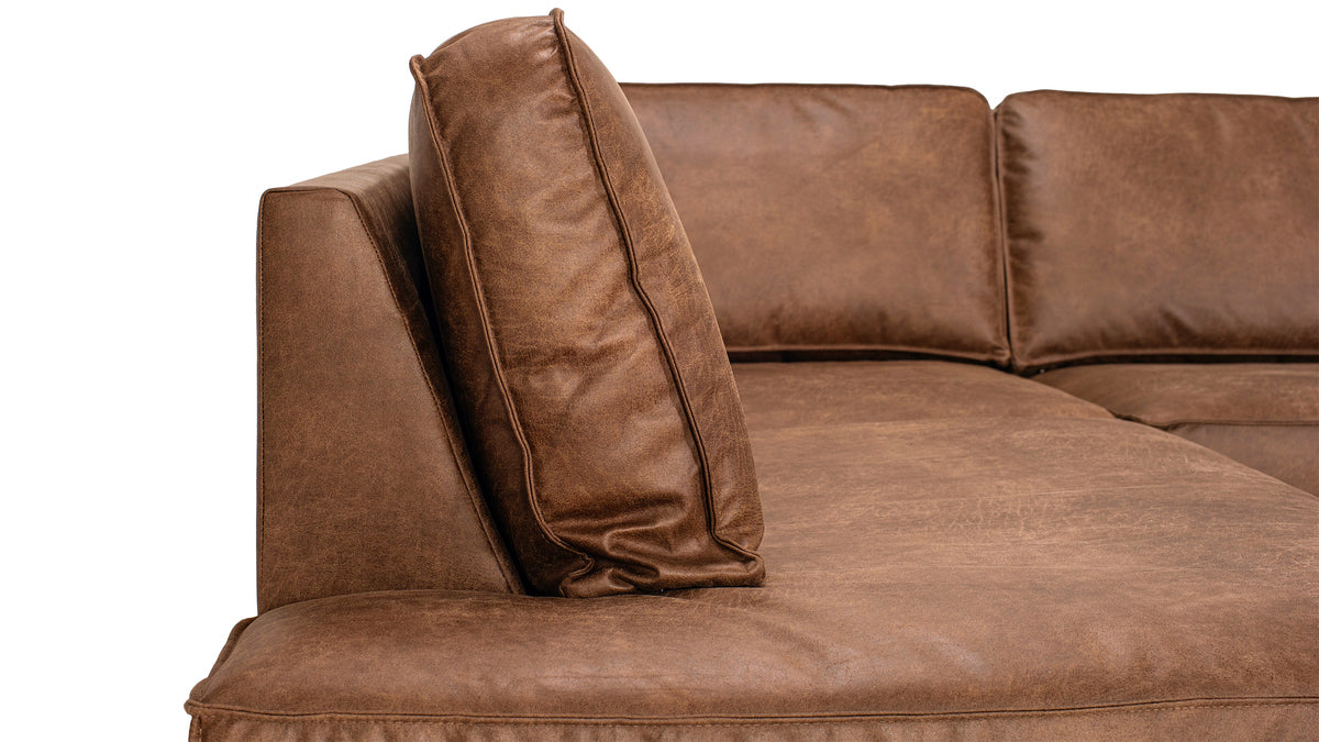 Pinto L sofa Left Chaise | Brandy