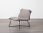 Danny Chair | Leather, Fabric Grey