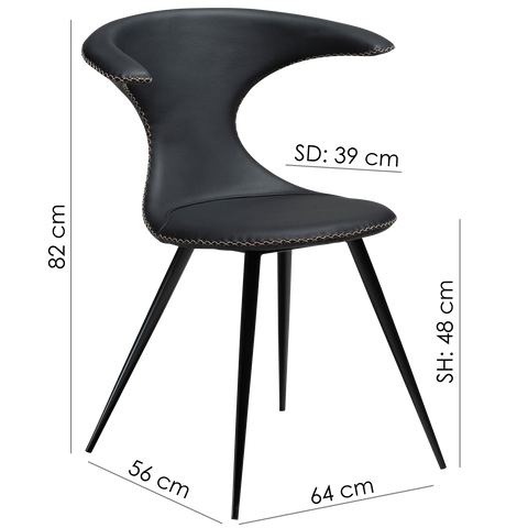 Flair chair I Black leather