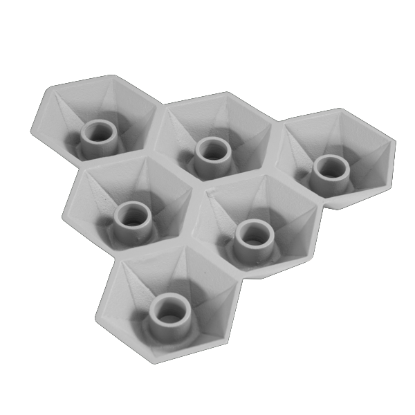 Hexagon Candle Holder |  Grey