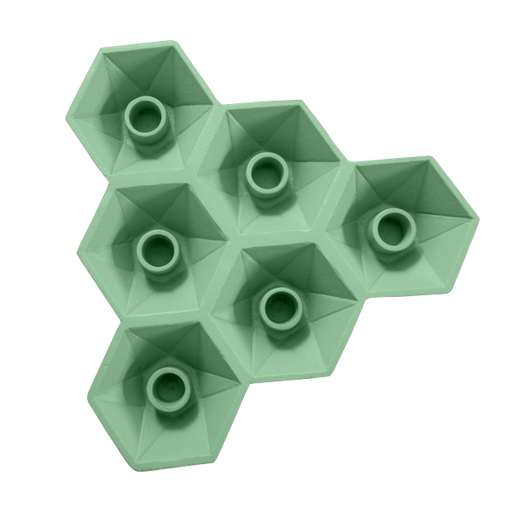 Hexagon Candle Holder |  Green
